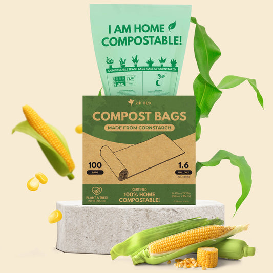 Compostable Trash Bags 1.6 Gal - Box of 100